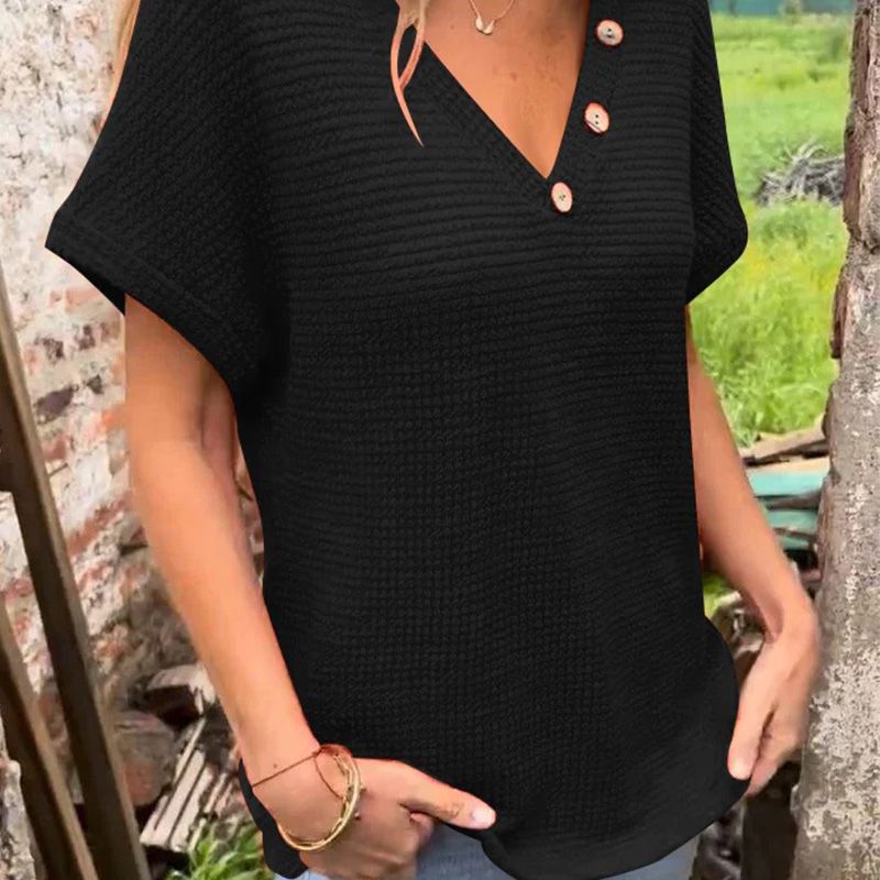 Nakia - Short Sleeve V-Neck Top