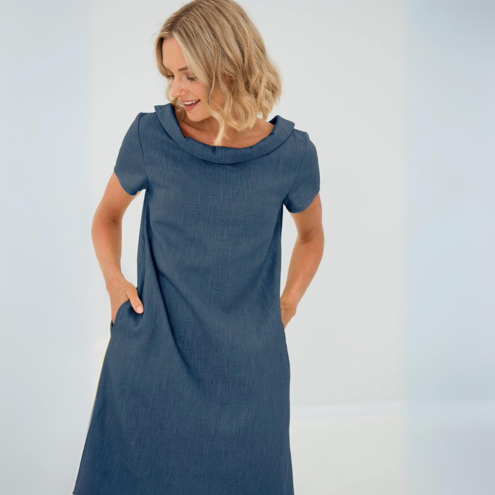 Alinna - Soft Linen Dress with Pockets