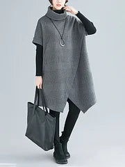 Bega - Irregular High-Neck Loose Collar Dress