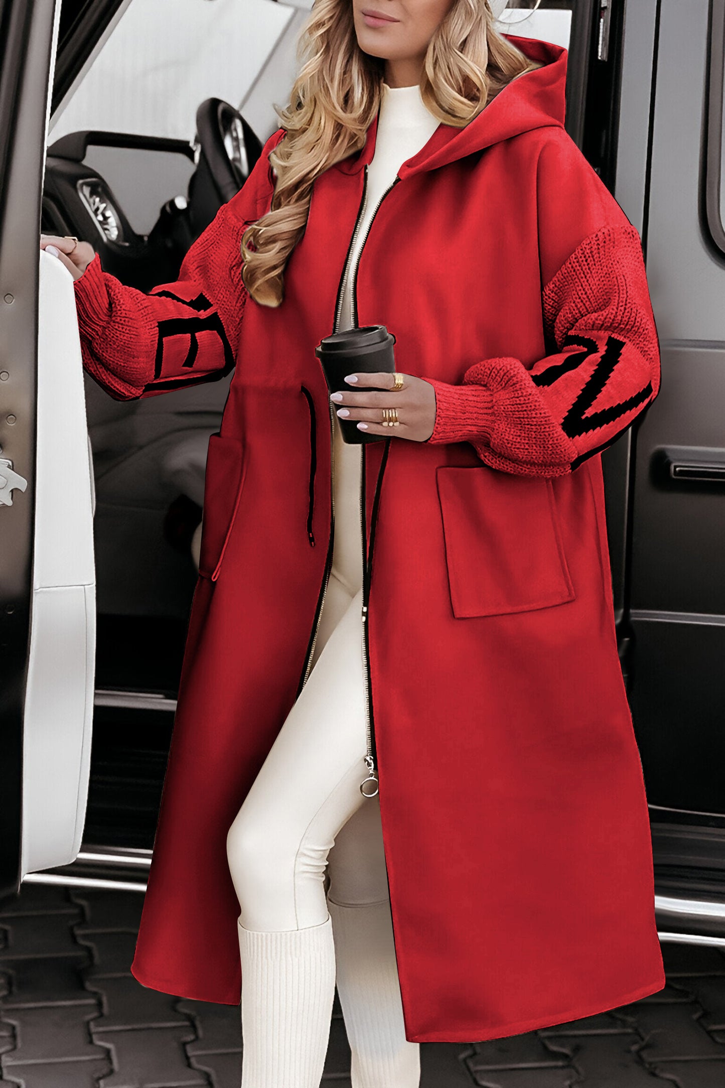 Cheila - Long coat with hood