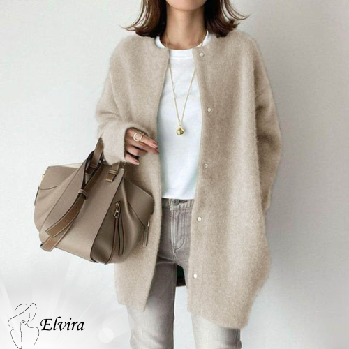 Elvira - Chic Long Sleeve Button Cardigan