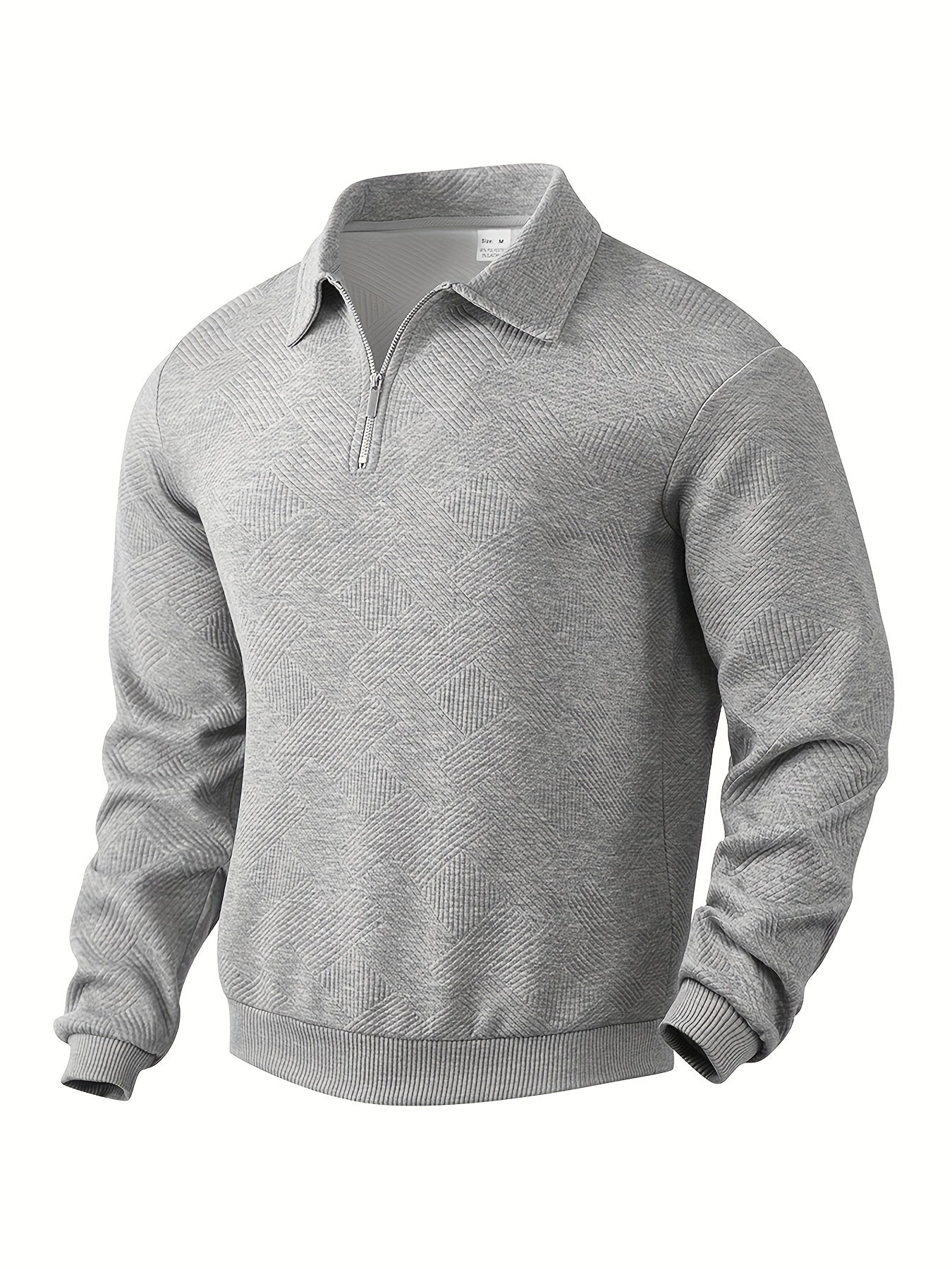 Amadeo - Vintage Pullover with Zip and Geometric Design