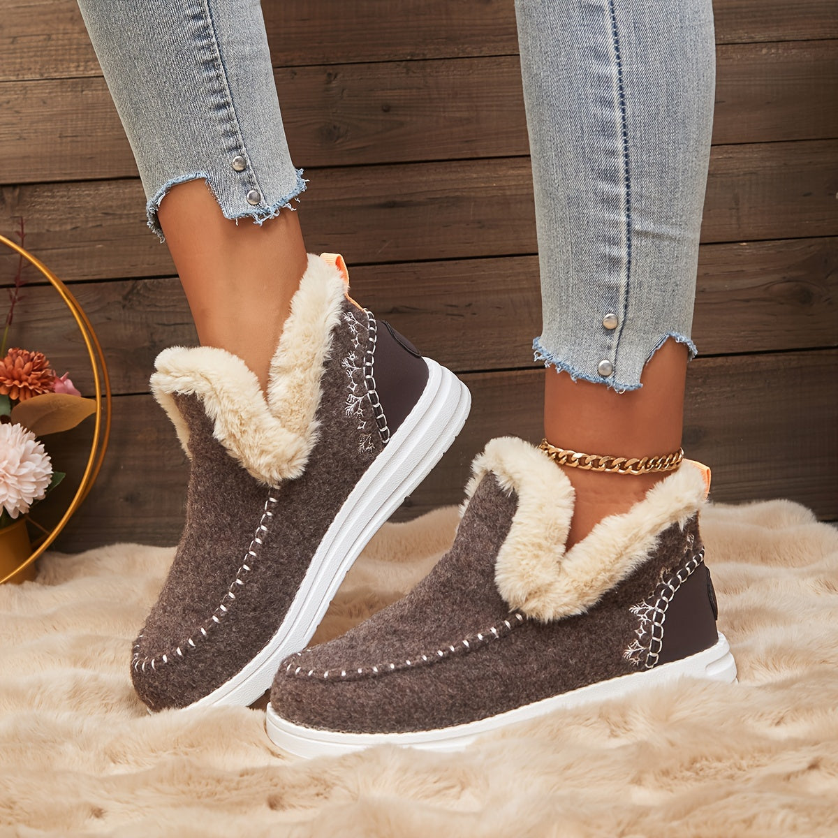 Tomasa™ - Faux Fur Lined Ankle Boots for Women