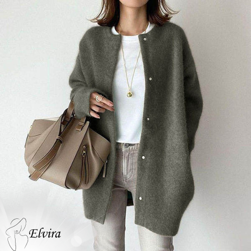 Elvira - Chic Long Sleeve Button Cardigan