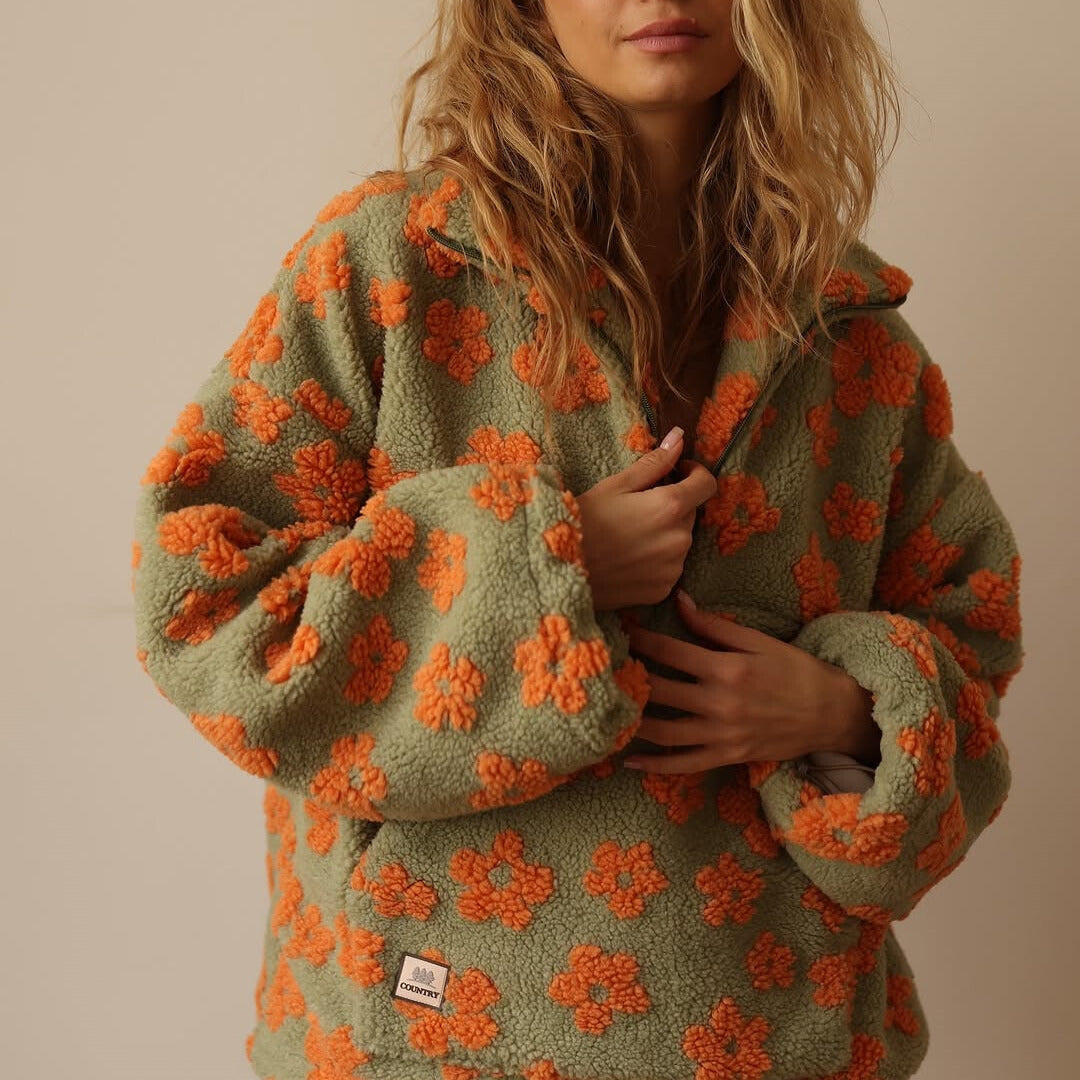 Daisy Bloom Varm Fleece - Comfort and Warmth for Every Style
