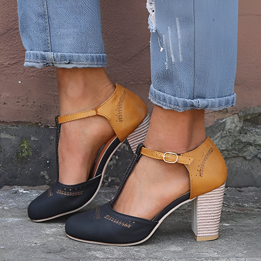 Saya™ - Leather Heeled Shoes