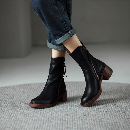 Adriana- Fashionable Leather Boots for Women
