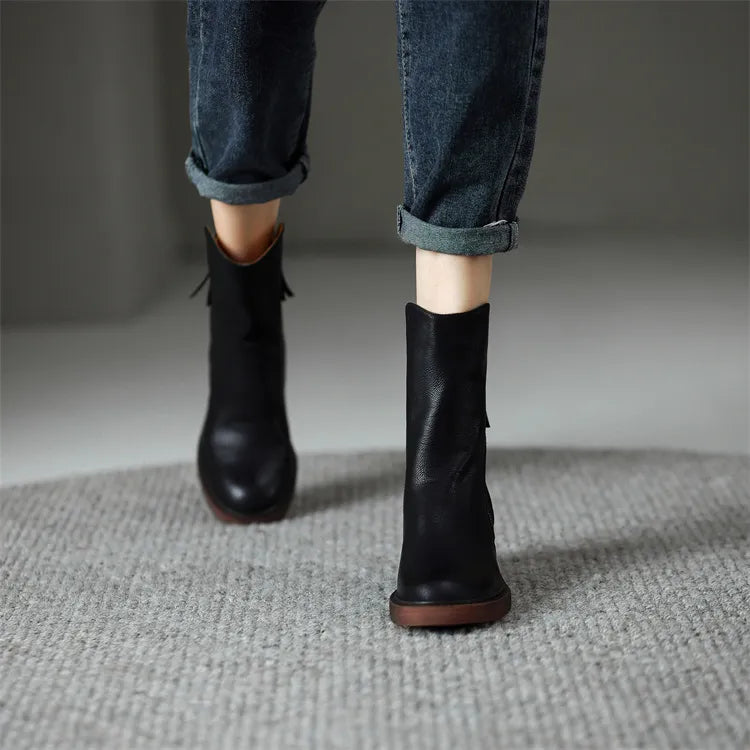 Adriana- Fashionable Leather Boots for Women