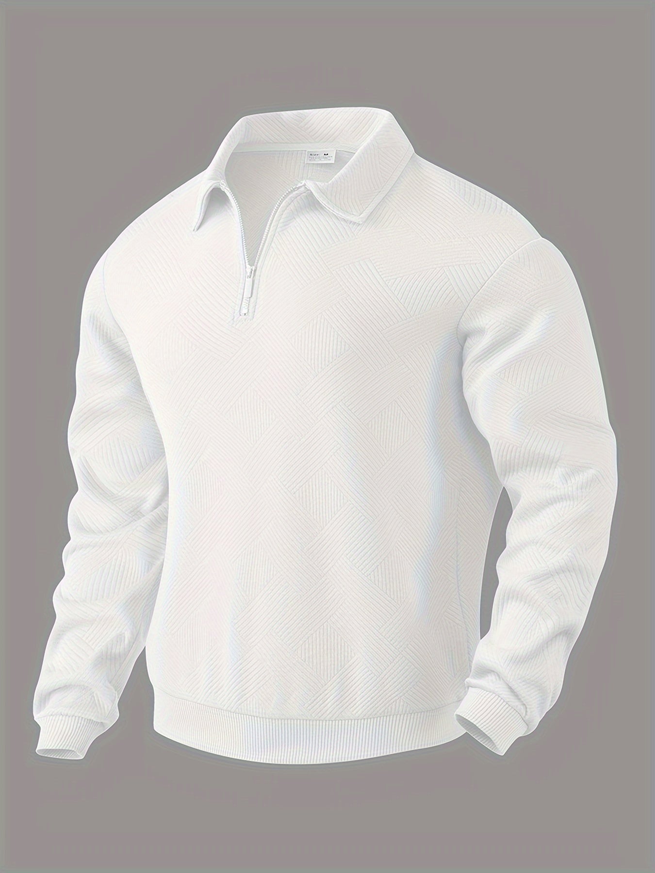 Amadeo - Vintage Pullover with Zip and Geometric Design