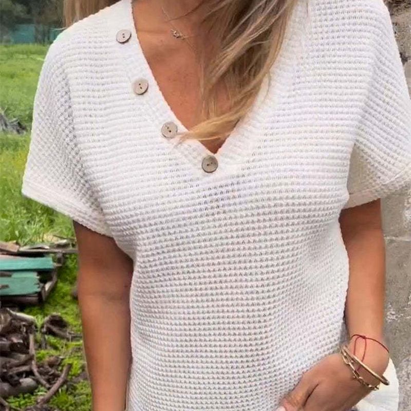 Nakia - Short Sleeve V-Neck Top