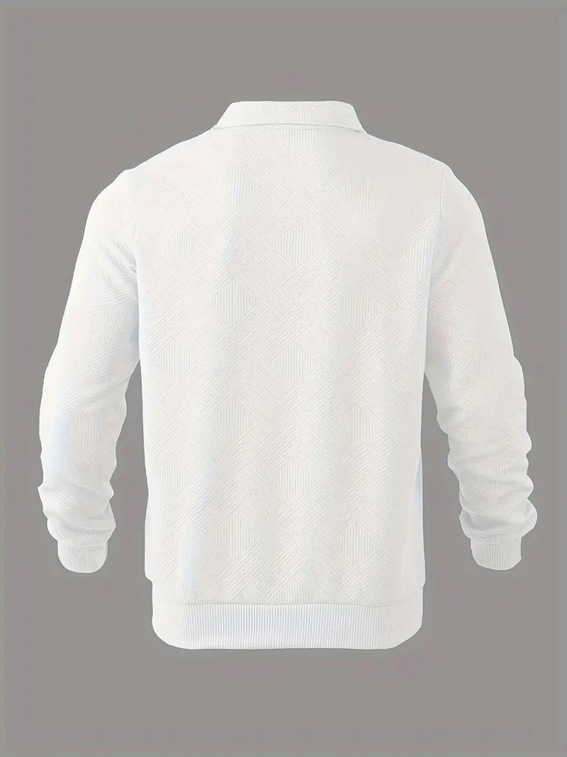 Amadeo - Vintage Pullover with Zip and Geometric Design